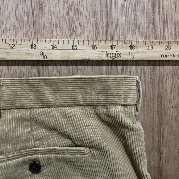 Mens Lands End Brown Corduroy Pants Size 36 Straight Leg Pocket Traditional Fit - Picture 6 of 6